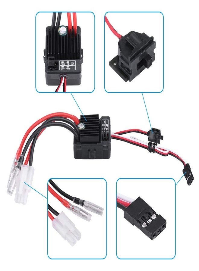 Ichiias 60A ESC Brushed, RC Car ESC Brushed Durable Brushed ESC, Dustproof 1060 60A for RC Car Monster - Image 4